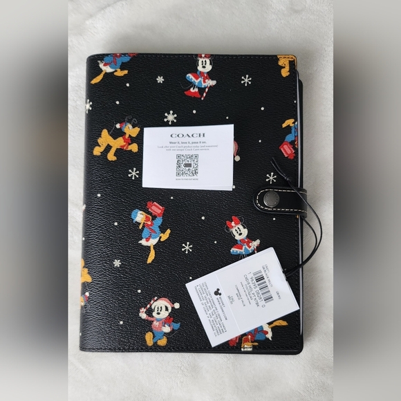 Disney X Coach Notebook With Holiday Print - Picture 1 of 12